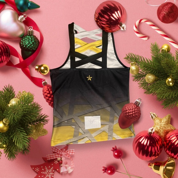 Topgun Cheer Tank Top - Black and Yellow - Picture 2 of 2
